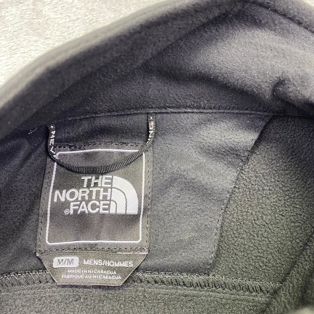 The North Face‎ Apex Mens Medium Black Softshell Full Zip Jacket Fleece Lined